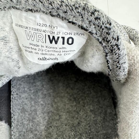 Allbirds Women's Wool Runners Gray Sneakers Size 10 - Picture 6 of 7